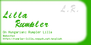 lilla rumpler business card